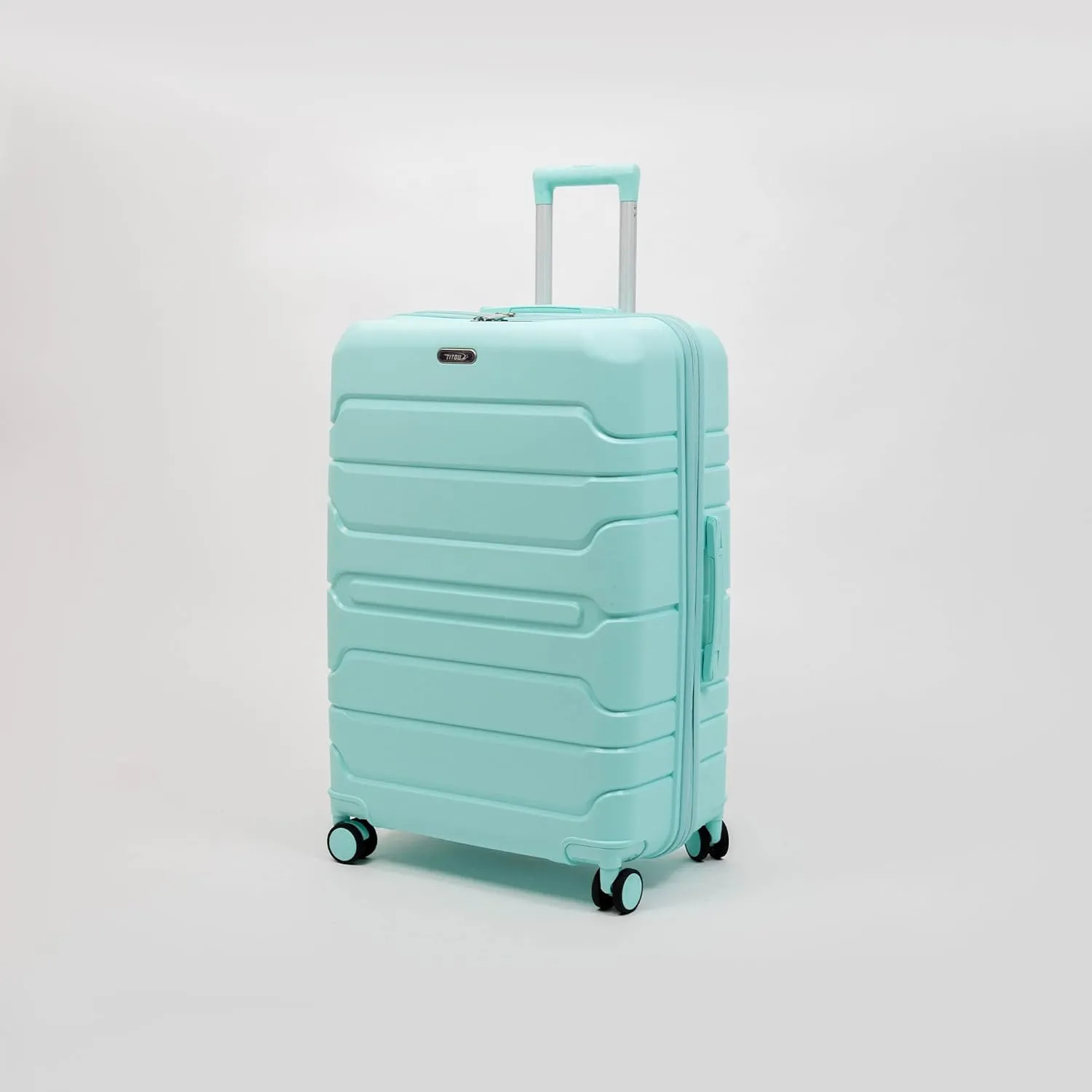 3-Piece Lightweight 100% Polypropylene Hardshell Luggage Set with 360 Spinner Wheels, Airline-Approved Carry On, Durable Travel Suitcases Set (Green Chewing Gum)