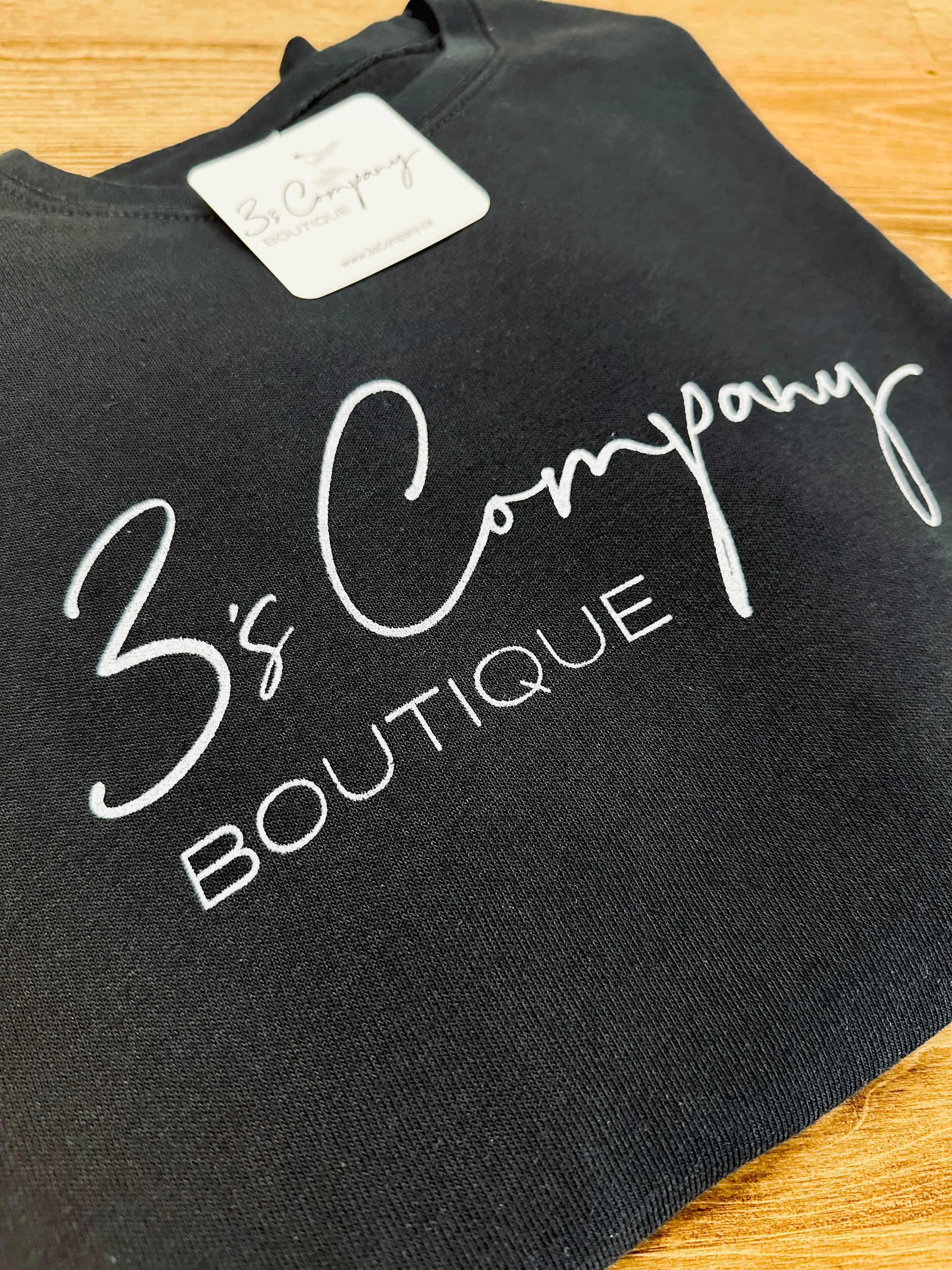 3's Company Branded Crewneck - Black