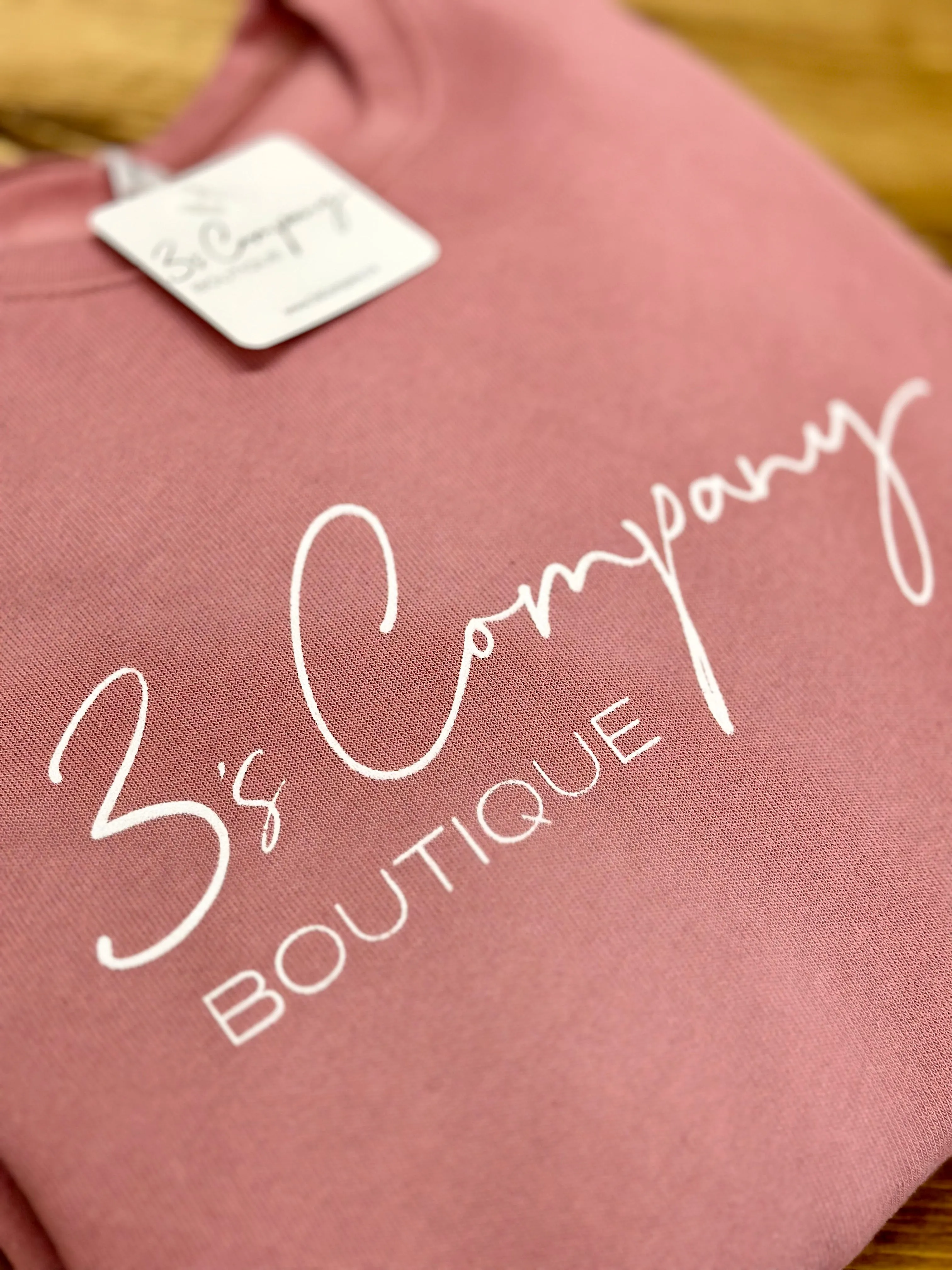 3's Company Branded Crewneck - Mauve