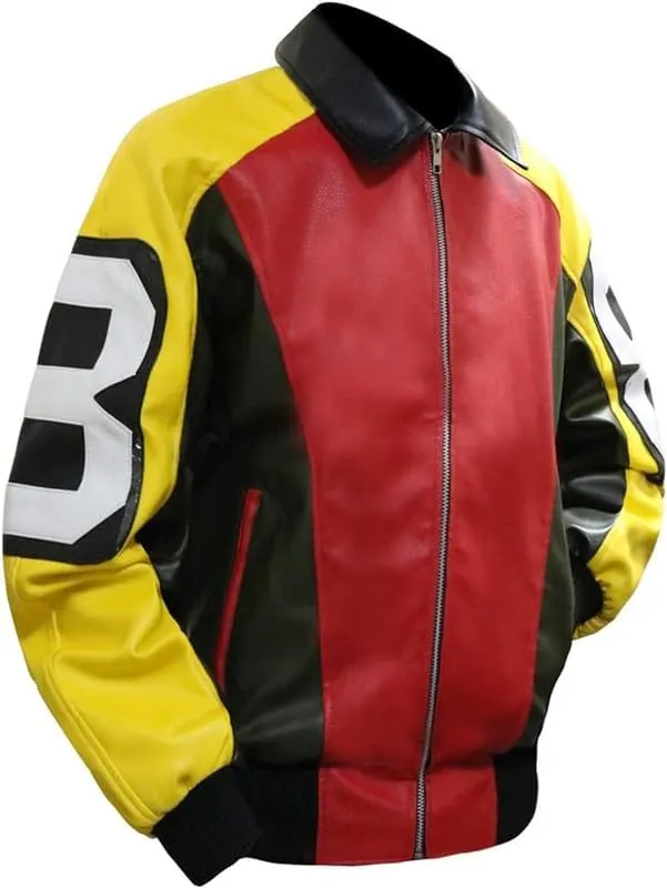 8 Ball Pool Bomber Jacket- Faux Leather Seinfeld David Puddy Eight ball Lettermen Jacket - 90's Leather Bomber Jacket