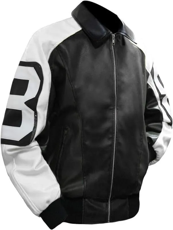 8 Ball Pool Bomber Jacket- Faux Leather Seinfeld David Puddy Eight ball Lettermen Jacket - 90's Leather Bomber Jacket