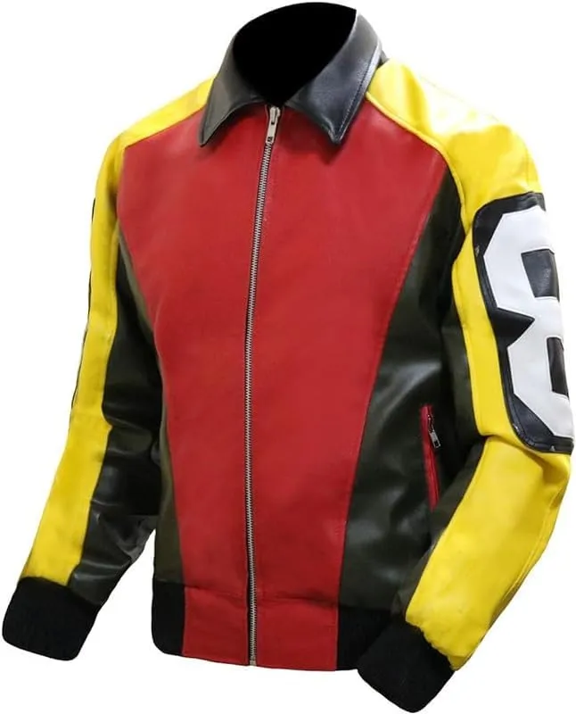 8 Ball Pool Bomber Jacket- Faux Leather Seinfeld David Puddy Eight ball Lettermen Jacket - 90's Leather Bomber Jacket