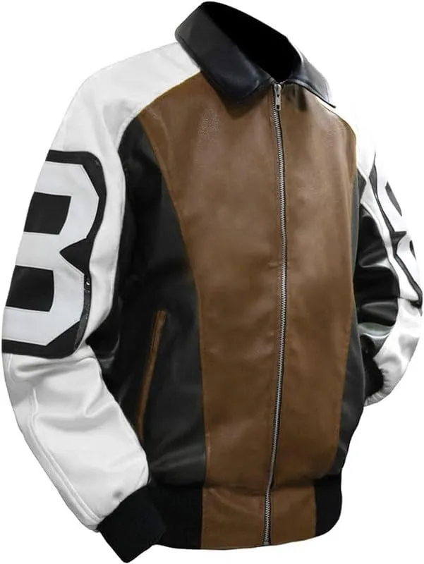 8 Ball Pool Bomber Jacket- Faux Leather Seinfeld David Puddy Eight ball Lettermen Jacket - 90's Leather Bomber Jacket