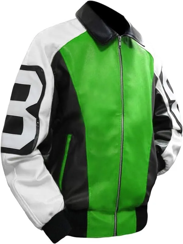 8 Ball Pool Bomber Jacket- Faux Leather Seinfeld David Puddy Eight ball Lettermen Jacket - 90's Leather Bomber Jacket