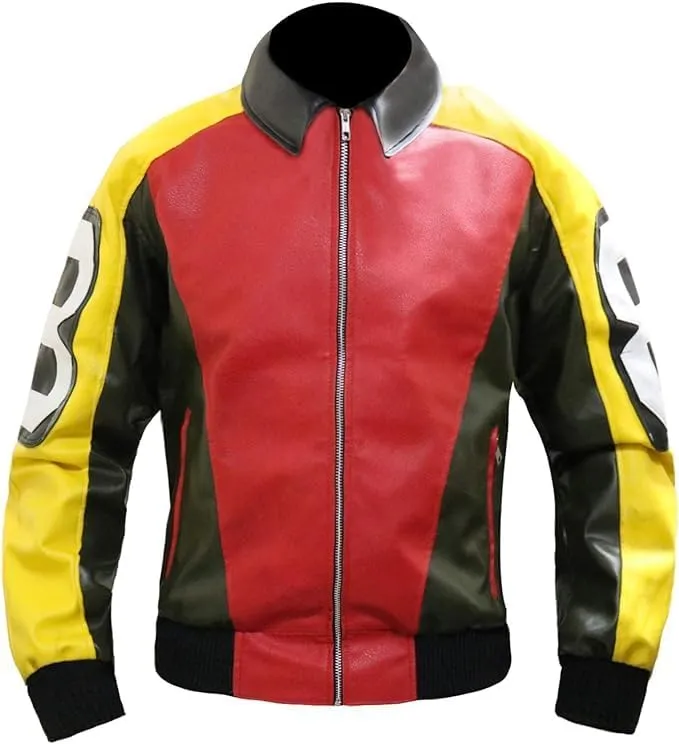 8 Ball Pool Bomber Jacket- Faux Leather Seinfeld David Puddy Eight ball Lettermen Jacket - 90's Leather Bomber Jacket