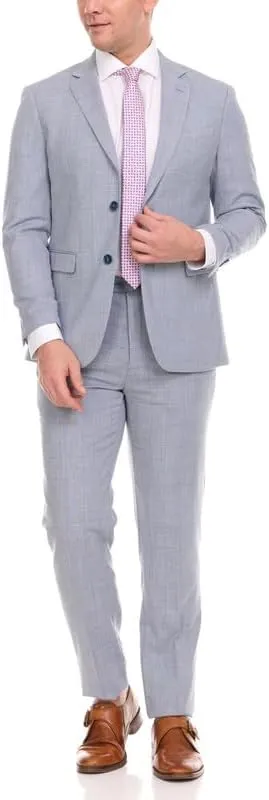 Adam Baker Men's Single Breasted Ultra Slim Fit 2-Piece (Jacket, Trousers) Suit Set