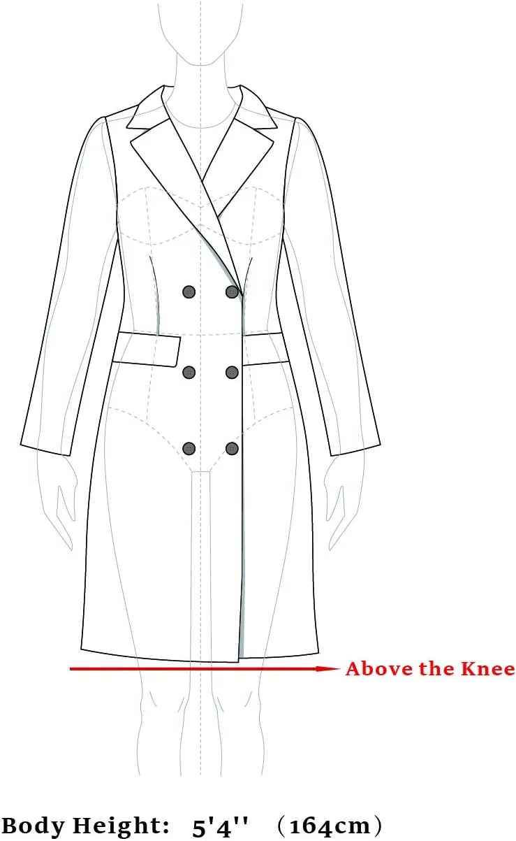 Allegra K Women's Plaid Belted Wrap Overcoat Shawl Collar Asymmetric Hem Fall Winter Coat