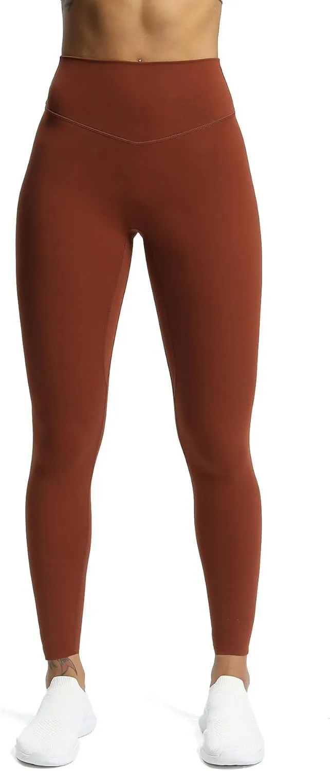 Aoxjox High Waisted Workout Leggings for Women Tummy Control Buttery Soft Yoga Metamorph Deep V Pants 26"