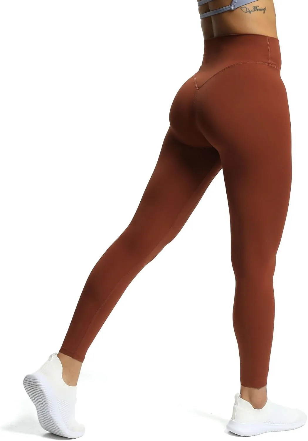Aoxjox High Waisted Workout Leggings for Women Tummy Control Buttery Soft Yoga Metamorph Deep V Pants 26"
