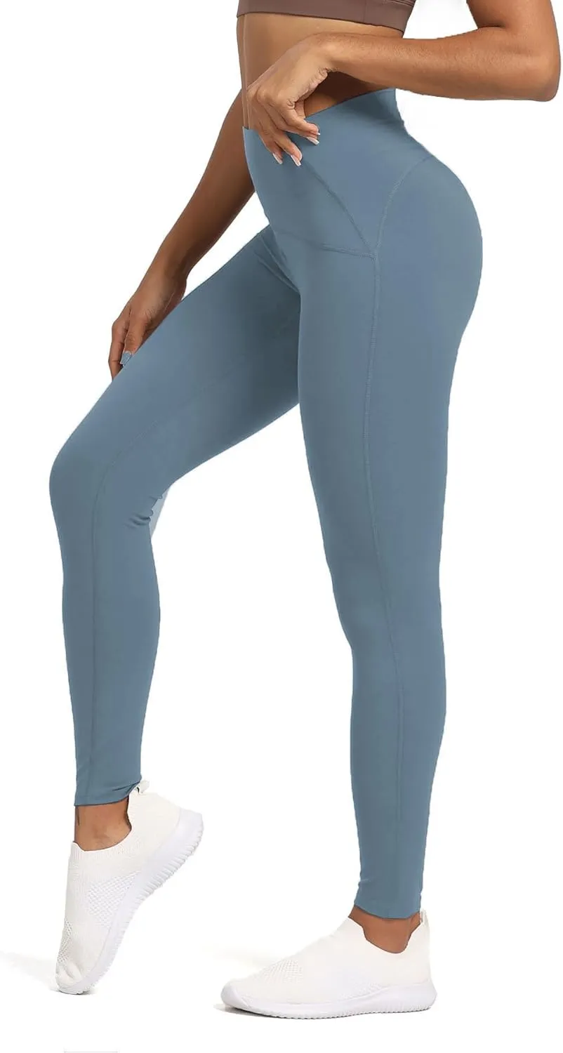 Aoxjox High Waisted Workout Leggings for Women Tummy Control High Rise Scrunch Buttery Soft Scarlett Yoga Pants