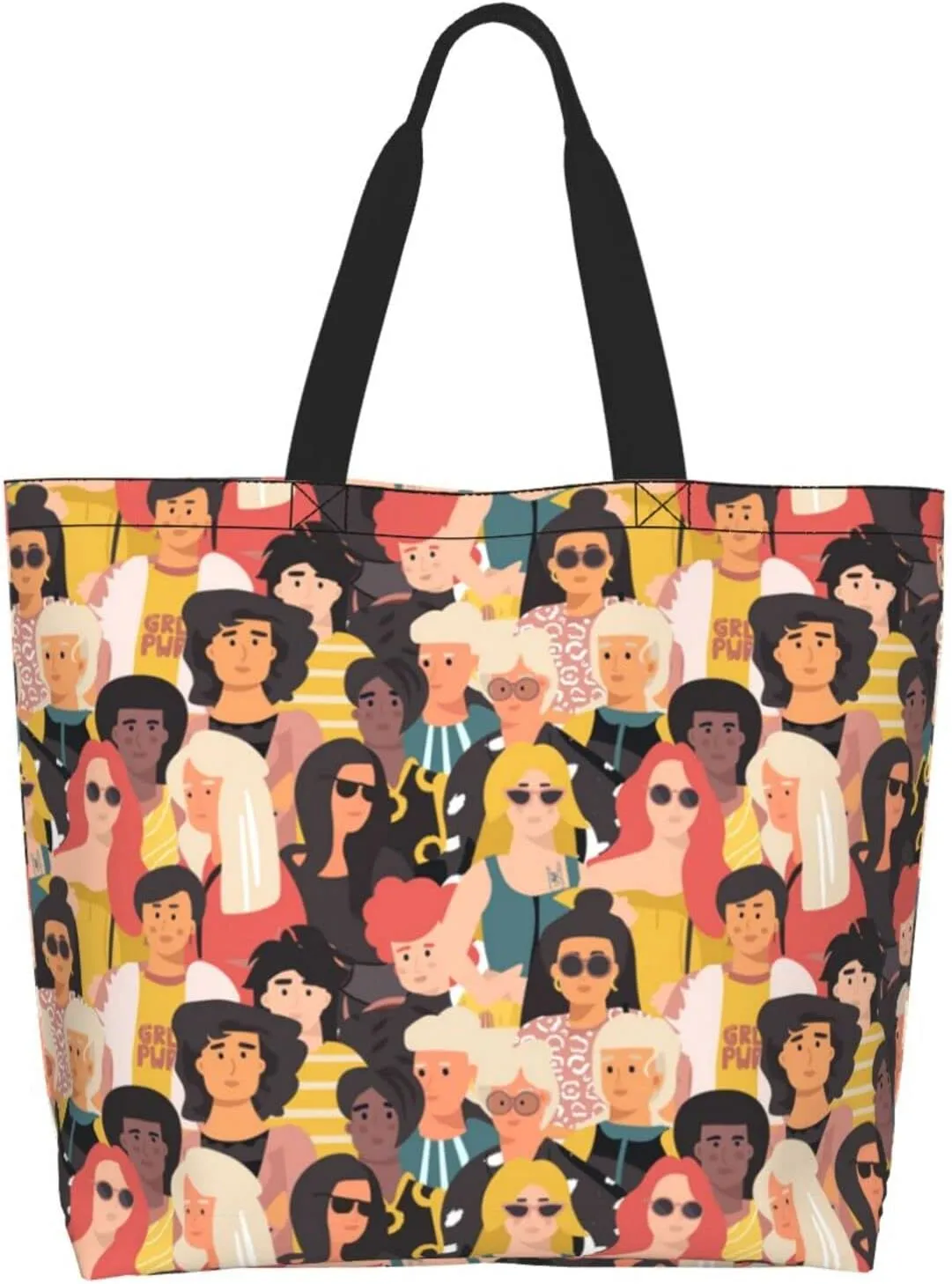 ASYG Funny Shoulder Bag Art Bags Storage Handle Women Shopping Bag Portable Women Bag