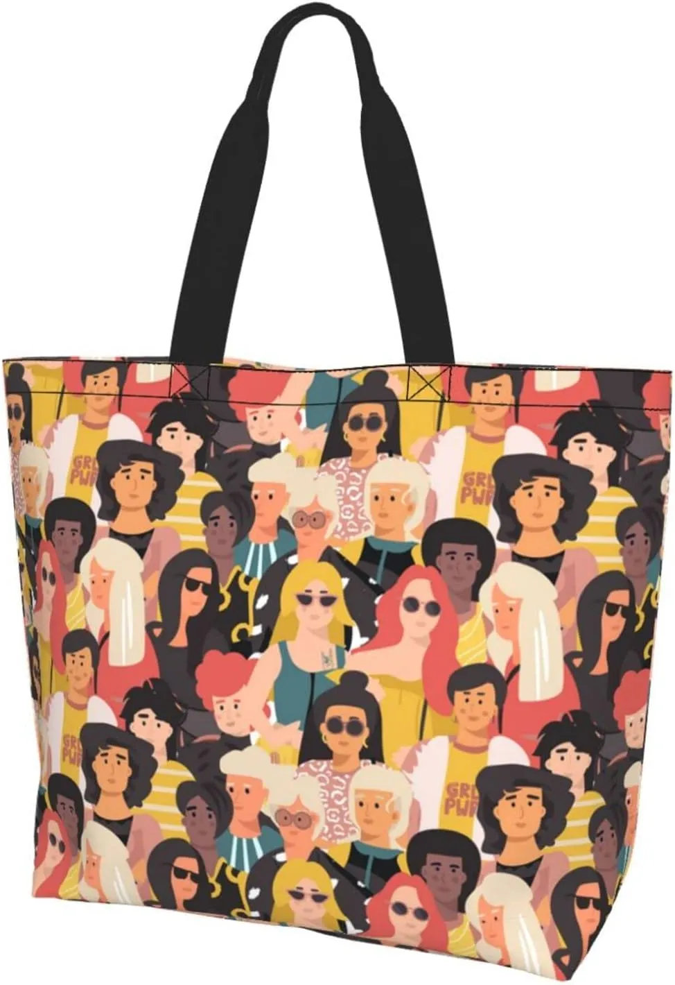 ASYG Funny Shoulder Bag Art Bags Storage Handle Women Shopping Bag Portable Women Bag