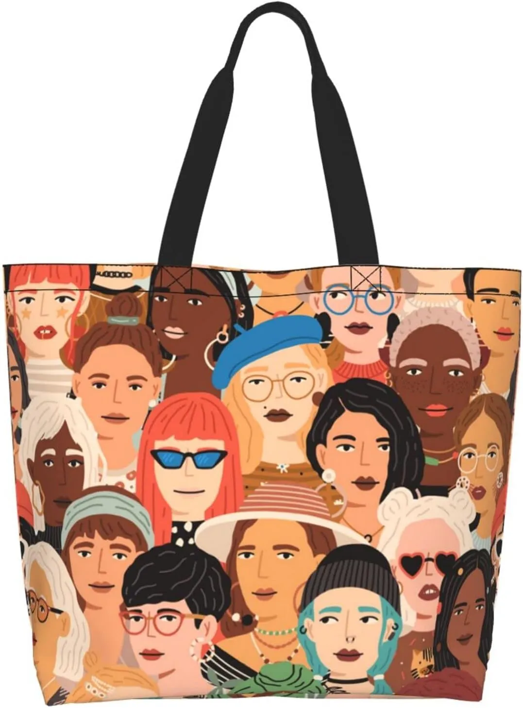 ASYG Funny Shoulder Bag Art Bags Storage Handle Women Shopping Bag Portable Women Bag