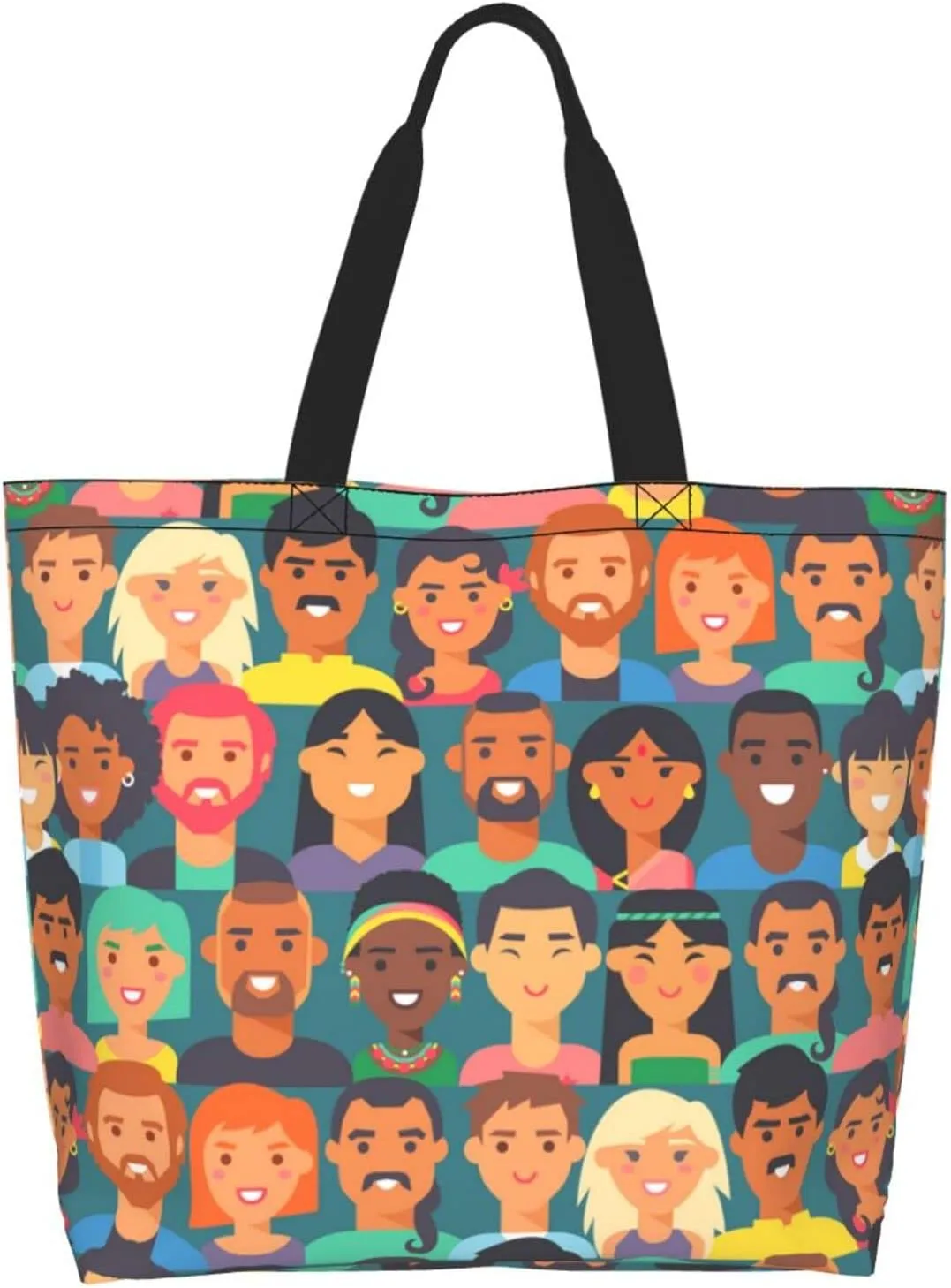 ASYG Funny Shoulder Bag Art Bags Storage Handle Women Shopping Bag Portable Women Bag