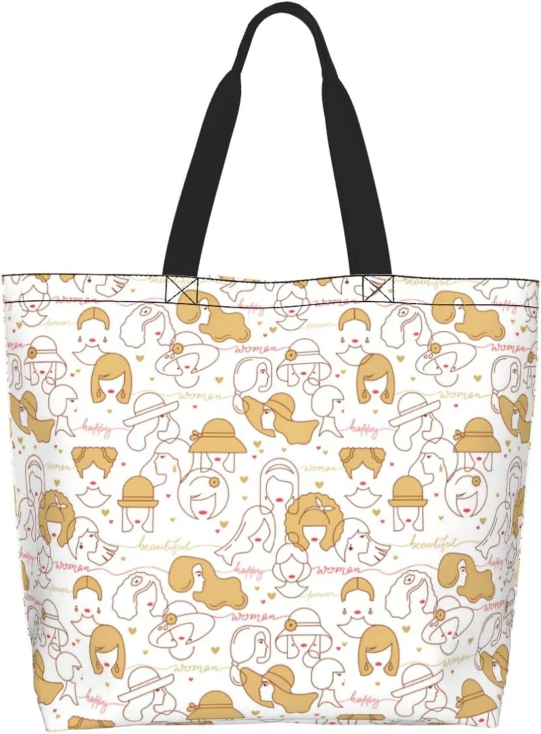 ASYG Funny Shoulder Bag Art Bags Storage Handle Women Shopping Bag Portable Women Bag