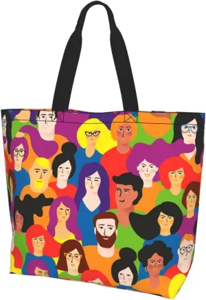 ASYG Funny Shoulder Bag Art Bags Storage Handle Women Shopping Bag Portable Women Bag