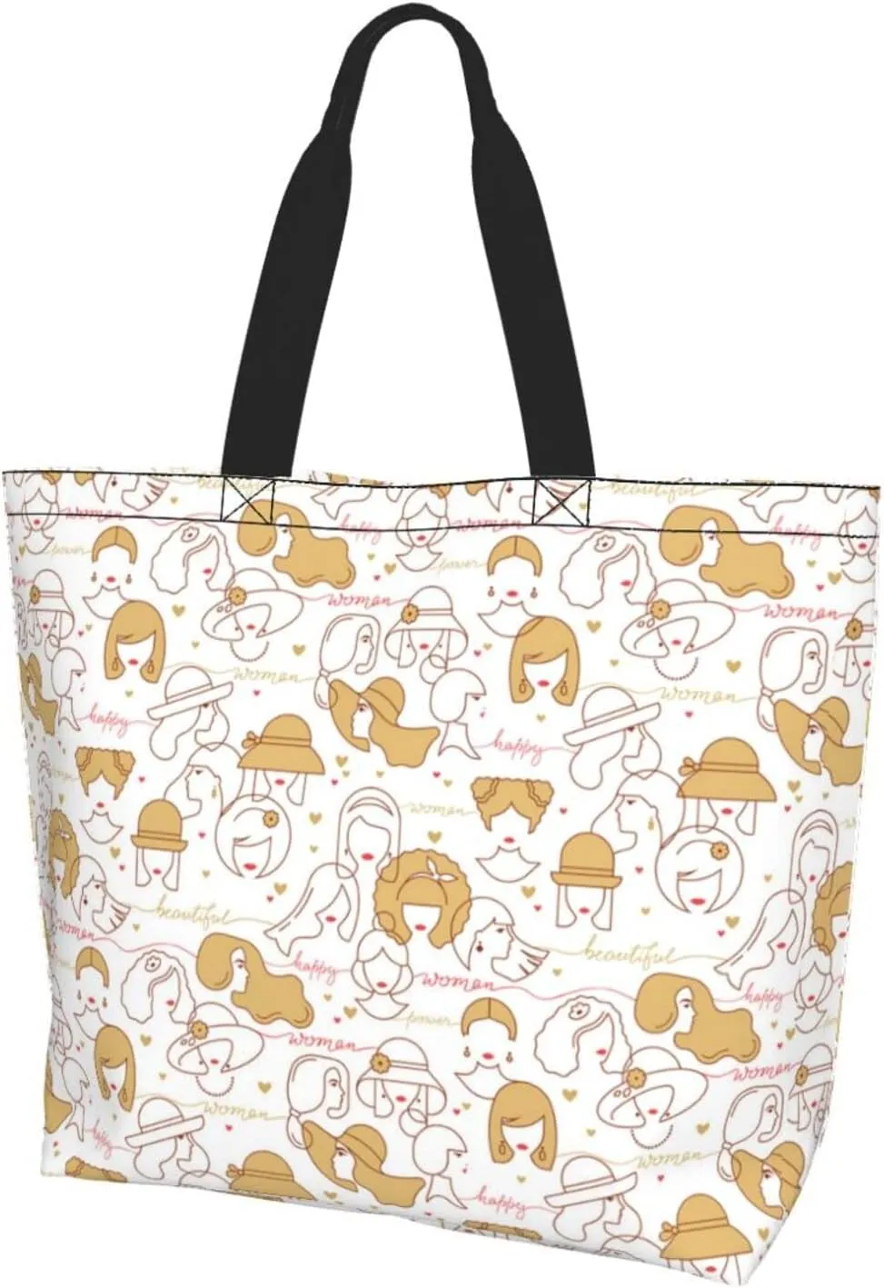 ASYG Funny Shoulder Bag Art Bags Storage Handle Women Shopping Bag Portable Women Bag