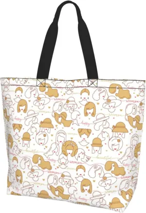 ASYG Funny Shoulder Bag Art Bags Storage Handle Women Shopping Bag Portable Women Bag