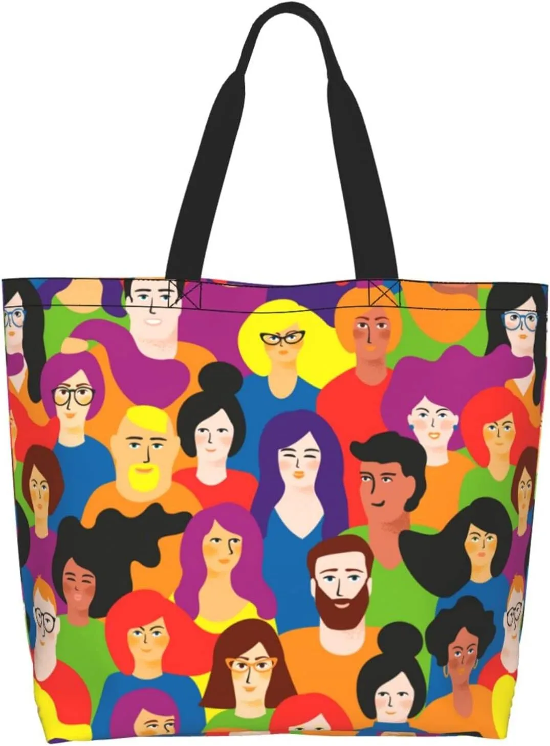 ASYG Funny Shoulder Bag Art Bags Storage Handle Women Shopping Bag Portable Women Bag