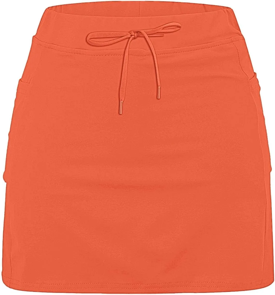 Athletic Skirts for Women Summer Loose Trendy Drawstring Solid Sports Tennis Skirts Built-in Shorts Plus Size, S-5XL
