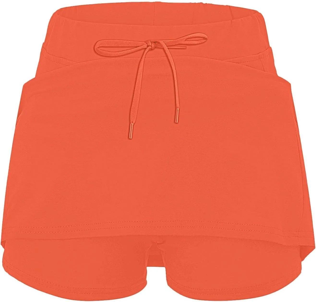 Athletic Skirts for Women Summer Loose Trendy Drawstring Solid Sports Tennis Skirts Built-in Shorts Plus Size, S-5XL