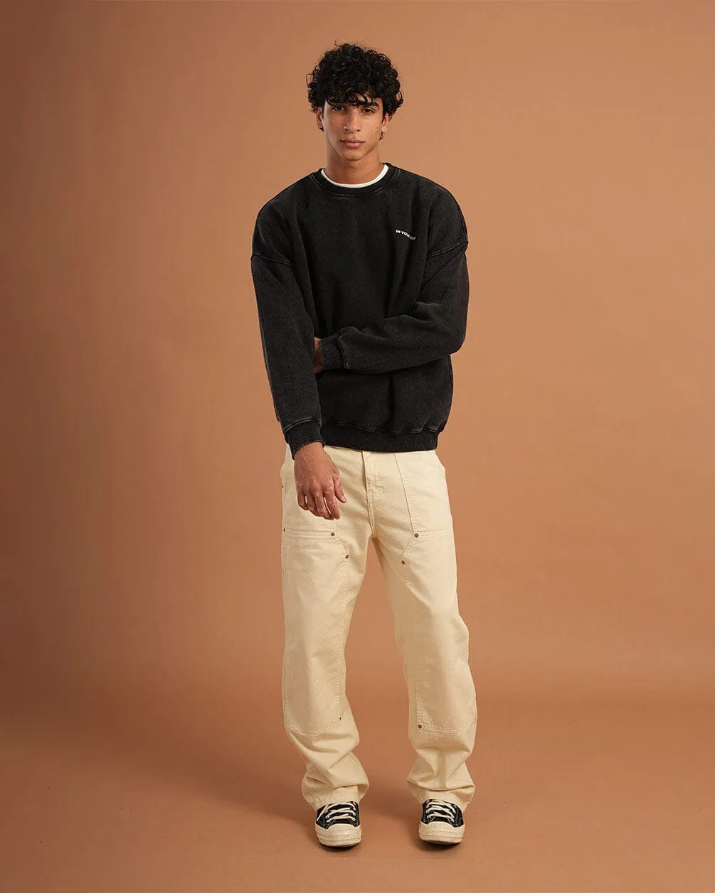 Black Washed Crewneck