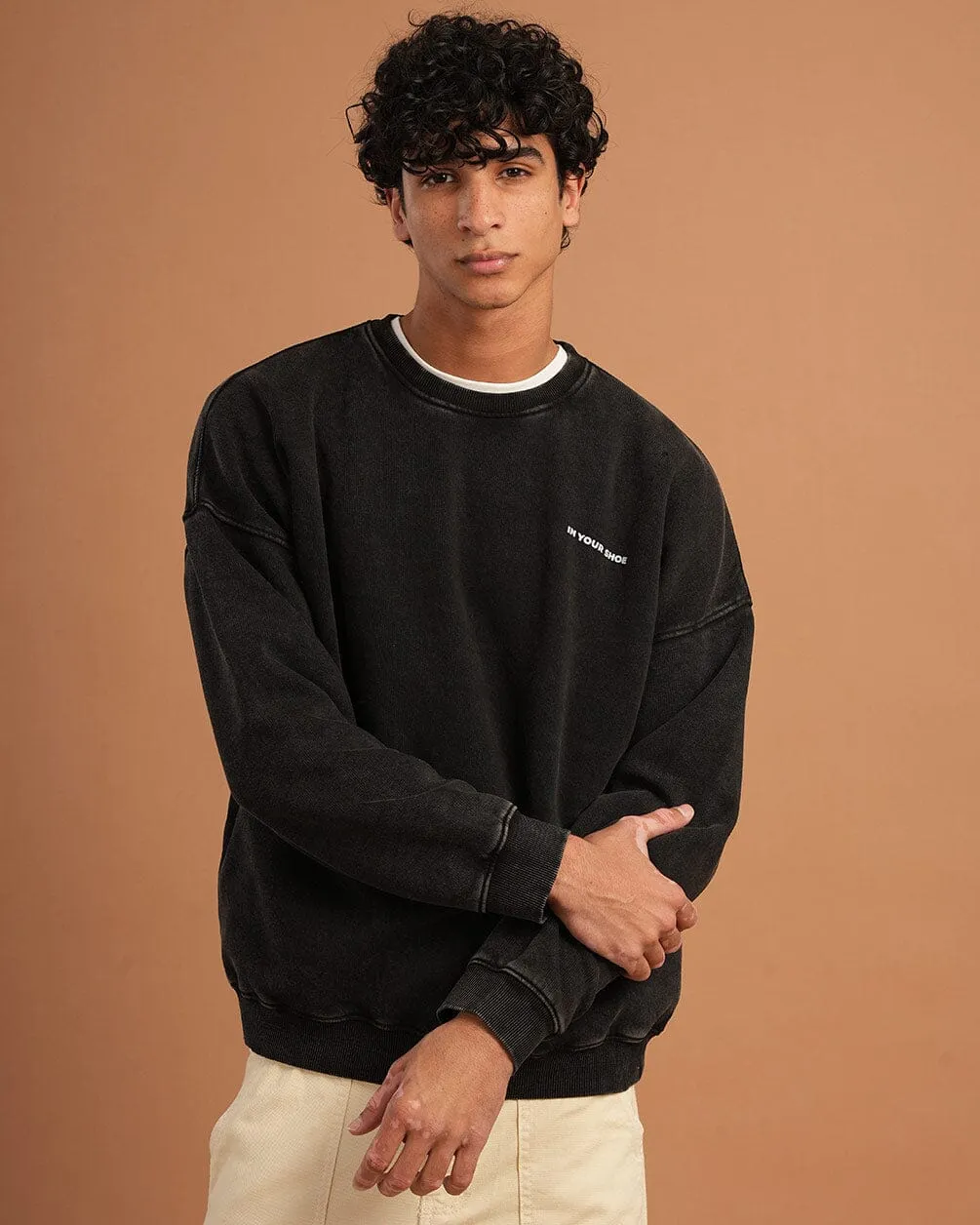 Black Washed Crewneck