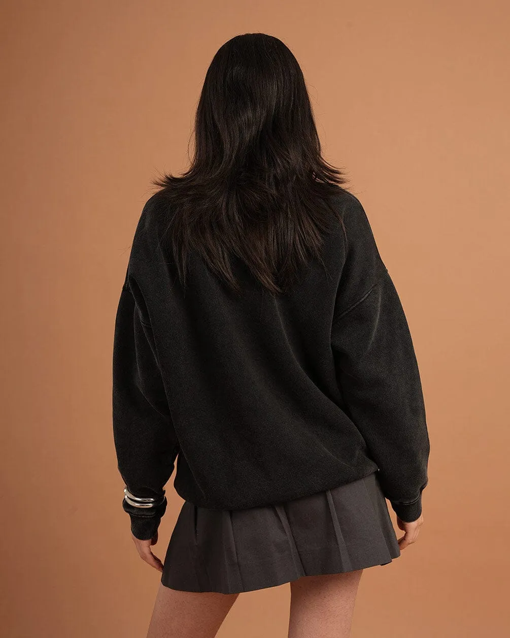 Black Washed Crewneck