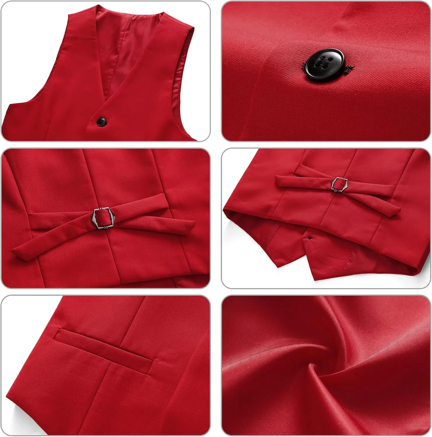 Boy Suits 2 Piece Slim Fit Formal Set with Vest Pants for Kids Wedding Ring Bearer Party Dresswear Outfit