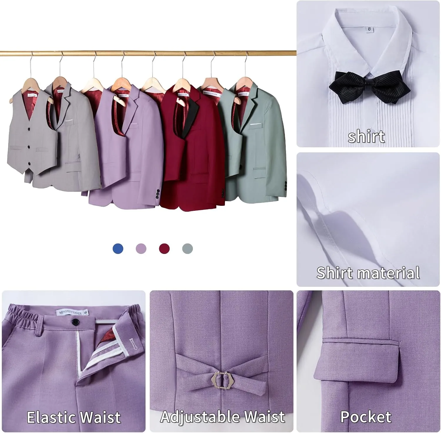 Boys Suit Formal Suits for Boy Slim Fit Kids Suit for Teen Boy Toddler Dress Boys Wedding Communion