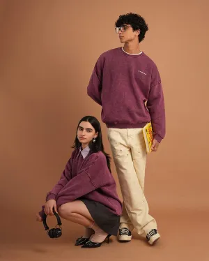Burgundy Washed Crewneck
