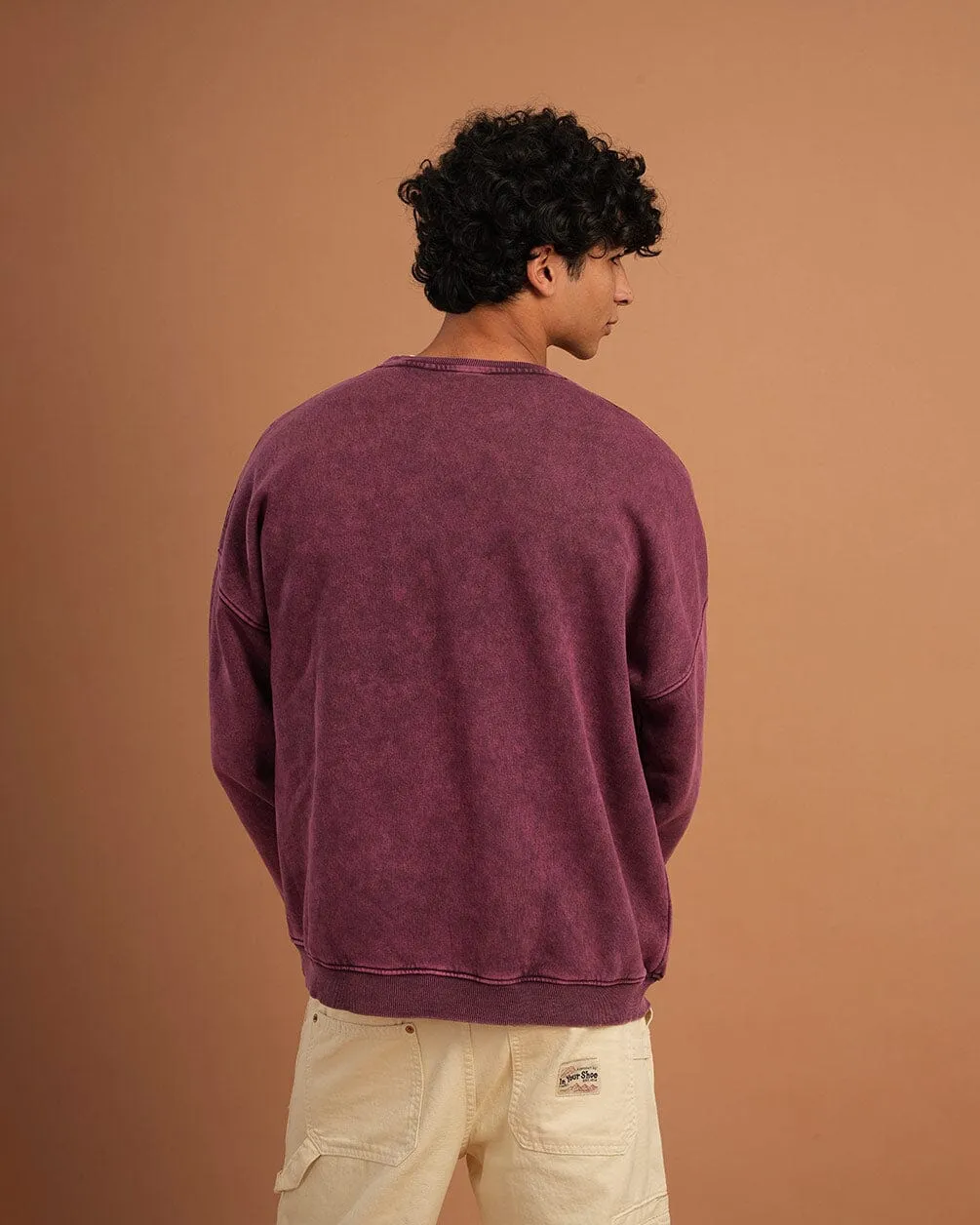 Burgundy Washed Crewneck