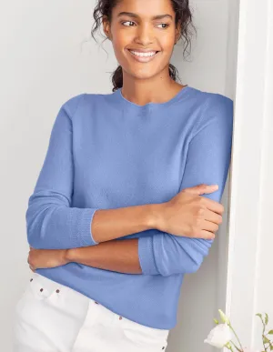 Cashmere Crew Neck Jumper-Gulf Blue