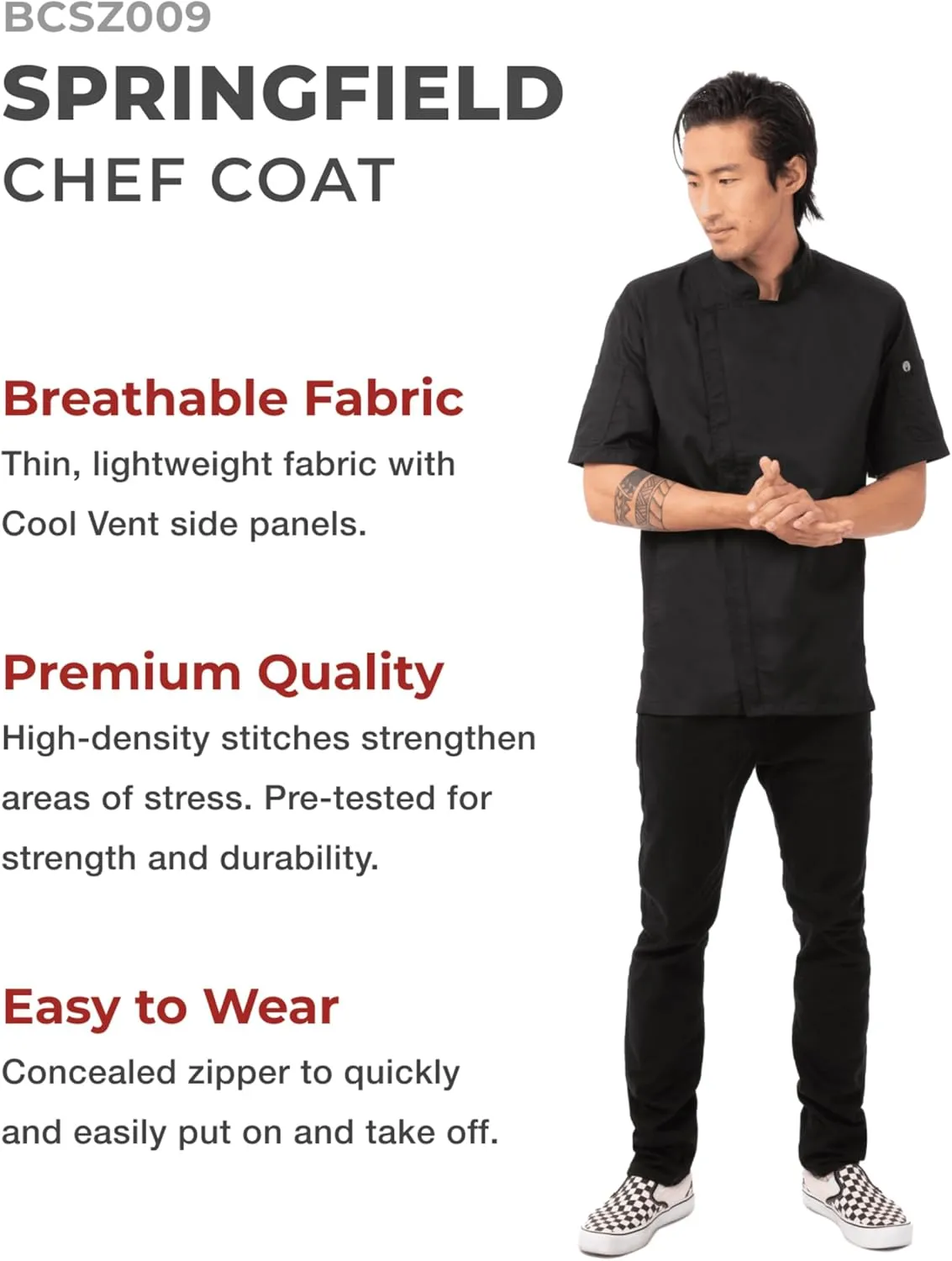 Chef Works Men's Springfield Chef Coat