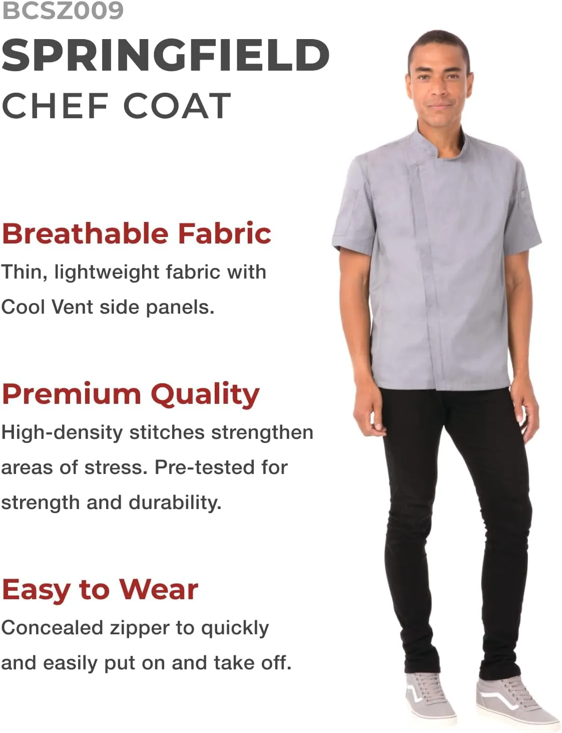 Chef Works Men's Springfield Chef Coat