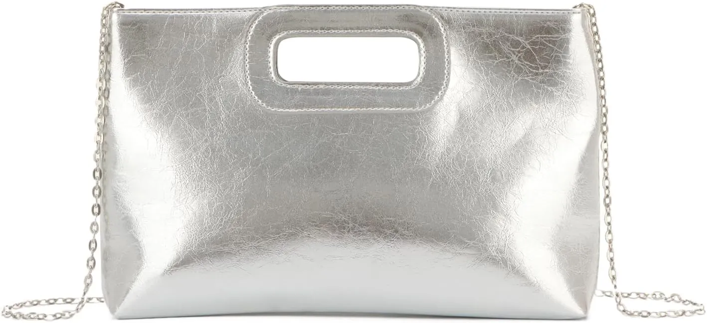 Clutch Purses for Women PU Leather Evening Clutch Bag Fashion Handbags for Wedding, Cocktail, Prom with Chain