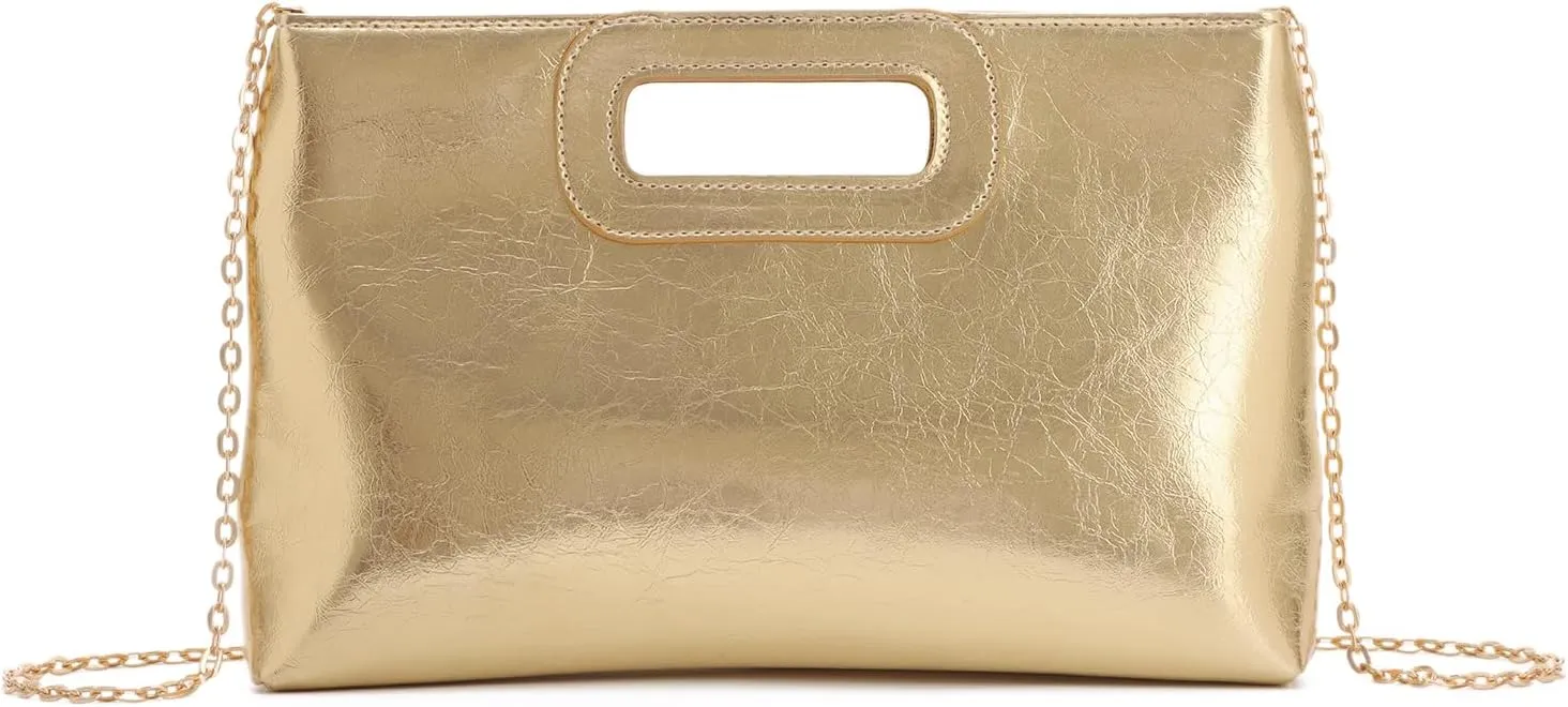 Clutch Purses for Women PU Leather Evening Clutch Bag Fashion Handbags for Wedding, Cocktail, Prom with Chain