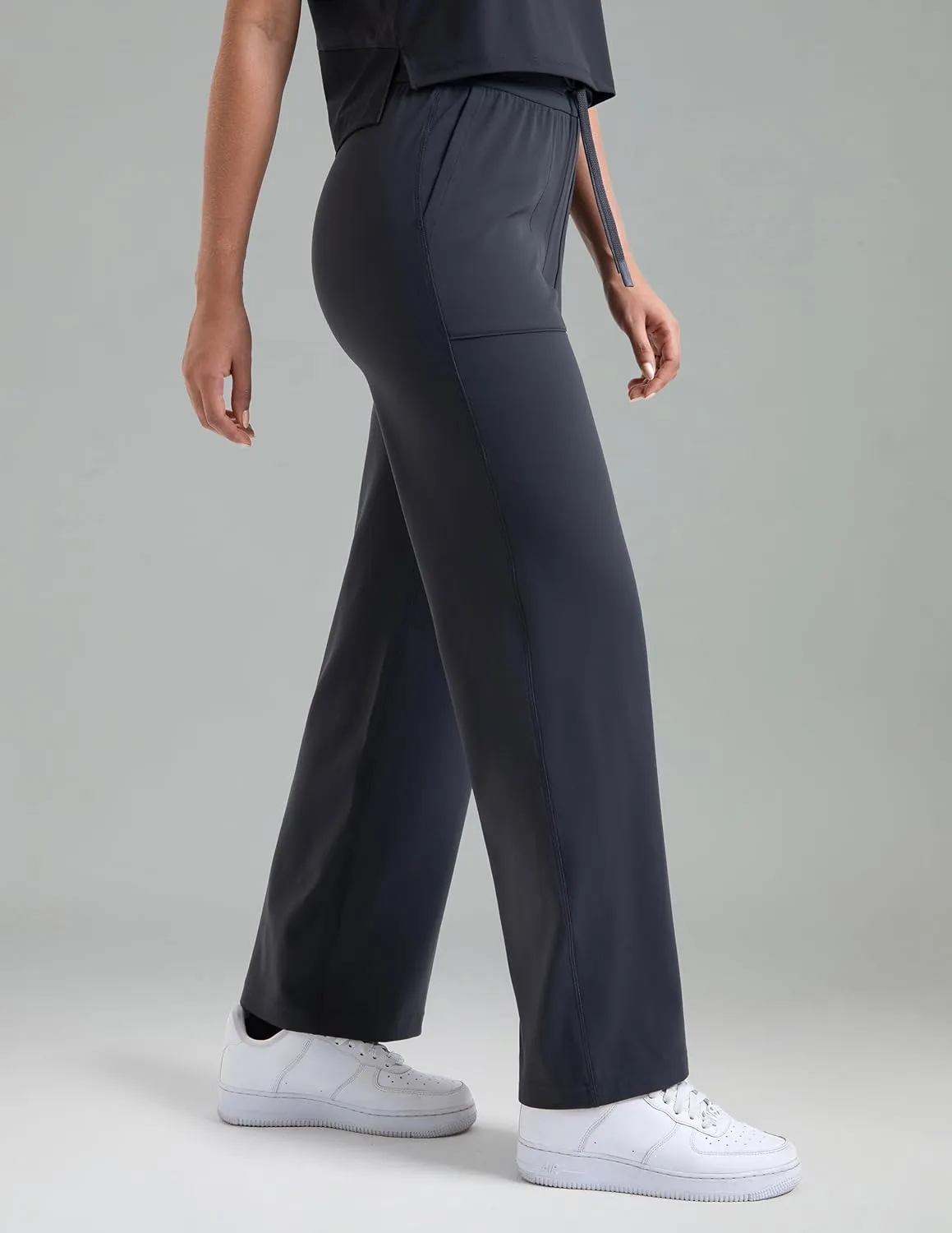 Colorfulkoala Dreamlux Wide Leg Sweatpants Women Lounge Flared Jogger Pants Baggy Sweatpants with Pockets