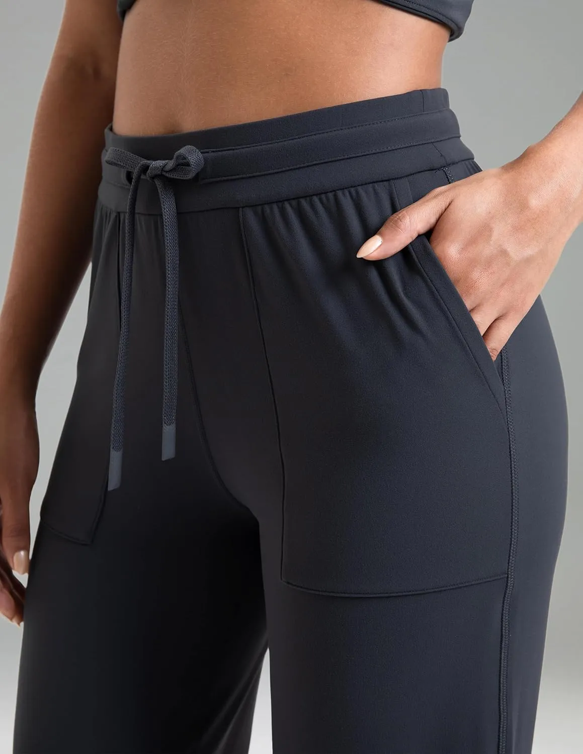 Colorfulkoala Dreamlux Wide Leg Sweatpants Women Lounge Flared Jogger Pants Baggy Sweatpants with Pockets