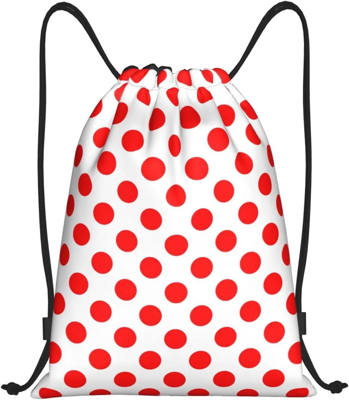 Cute Polka Dots Drawstring Bags Backpack Bag Casual String Daypack for Women Men Sport Gym Yoga Travel Backpacks