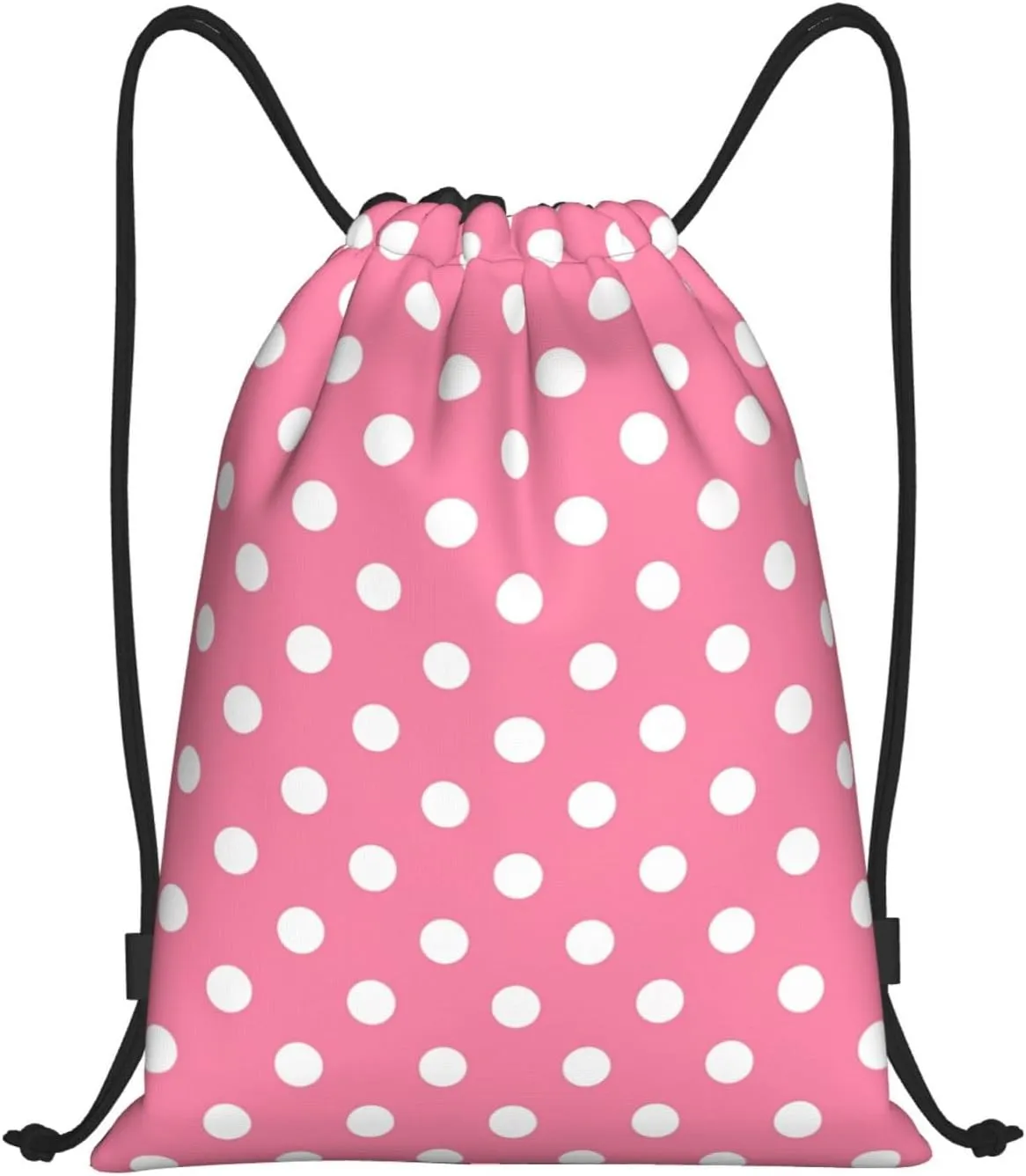 Cute Polka Dots Drawstring Bags Backpack Bag Casual String Daypack for Women Men Sport Gym Yoga Travel Backpacks
