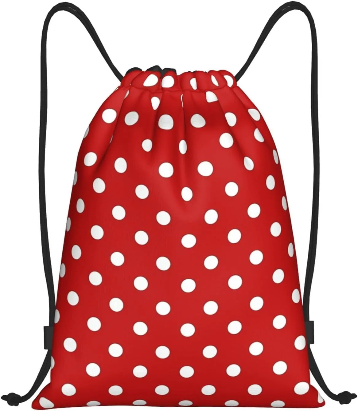 Cute Polka Dots Drawstring Bags Backpack Bag Casual String Daypack for Women Men Sport Gym Yoga Travel Backpacks