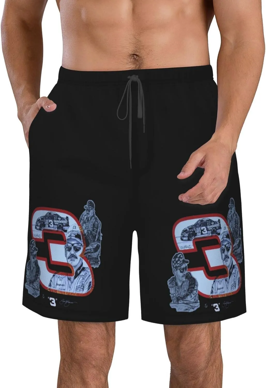 Da-le-Earnhardt-Sr-Car-3 Men's Swim Trunks Board Shorts Outdoor Beach Surfing