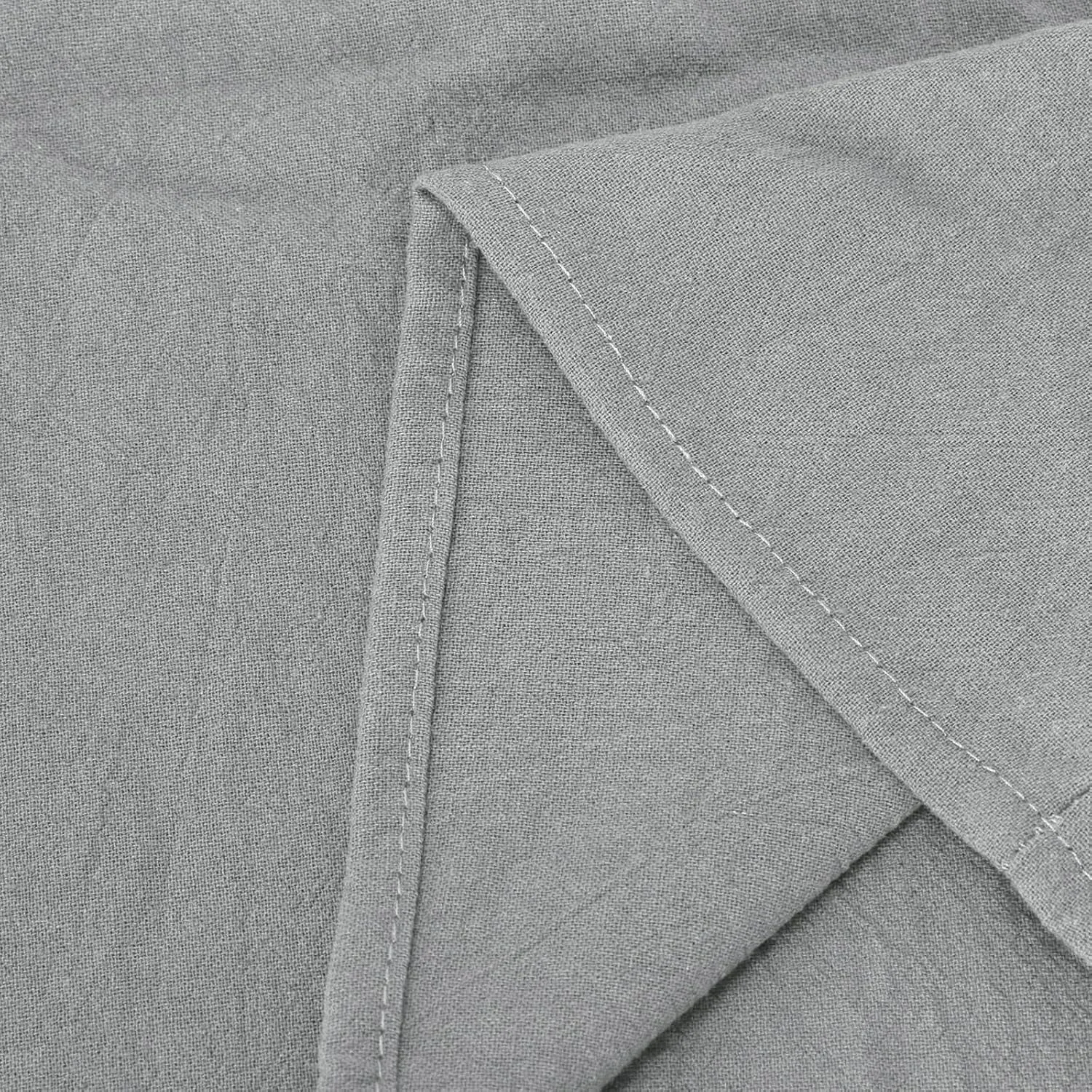 DASAYO Cotton Linen Pants for Women Trendy Elastic Waist Palazzo Pants Dressy Casual Flowy Wide Leg Trousers with Pockets
