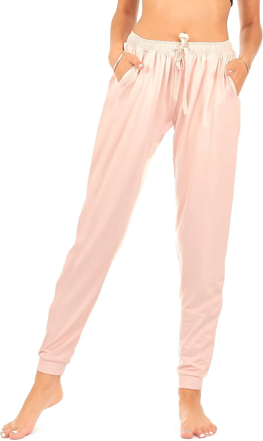 DEAR SPARKLE Jogger with Pockets for Women Drawstring Lightweight Sweats Yoga Lounge Pants   Plus Size (P7)