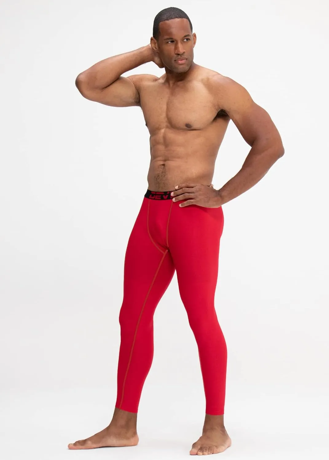 DEVOPS 2 or 3 Pack Men's Compression Pants Athletic Leggings with Pocket/Non-Pocket