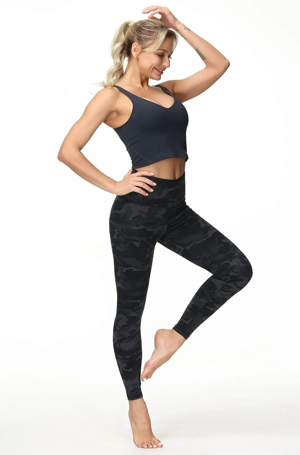 Dragon Fit Compression Yoga Pants with Inner Pockets in High Waist Athletic Pants Tummy Control Stretch Workout Yoga Legging