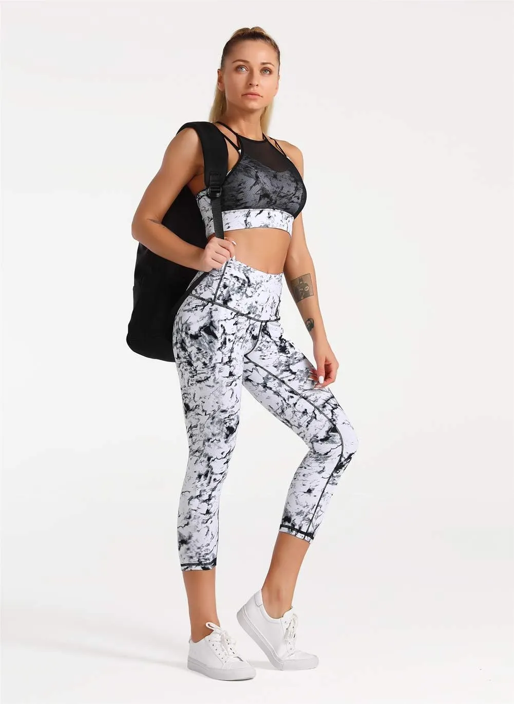 Dragon Fit Compression Yoga Pants with Inner Pockets in High Waist Athletic Pants Tummy Control Stretch Workout Yoga Legging