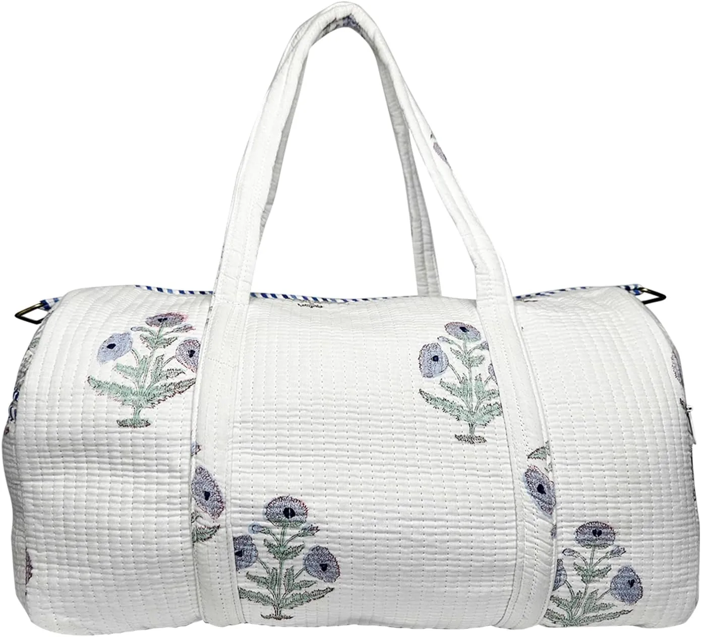 Duffle Bag  Handmade Block Print Duffle, Boho, Weekender, Travel Tote | Overnight Gym Yoga | Sustainable Cotton | Maternity, Hospital & Pregnancy Essentials | Washable