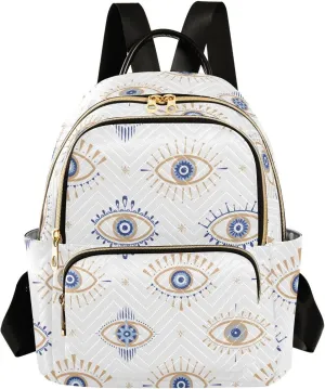Evil Eye Magic Backpack Purse for Women Anti-theft Small Fashion Travel Backpack Back Pack Weekend Bag,M